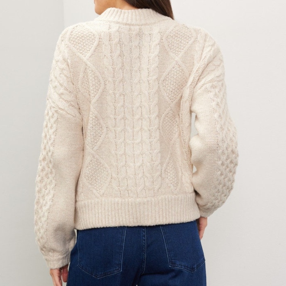 Central Park West Savannah Zip Sweater, XS - Picture 4 of 11